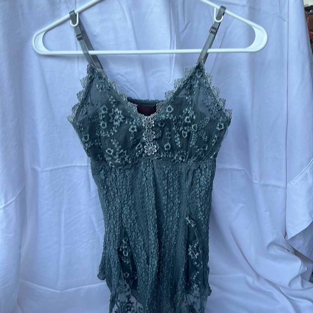 Lace gray tank top, size M